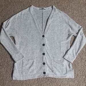 American Eagle Outfitters Light Gray Cardigan Sweater